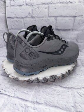 Saucony Womens Peregrine ICE+ 3 Trail Running Hiking Shoes Gray Size 11